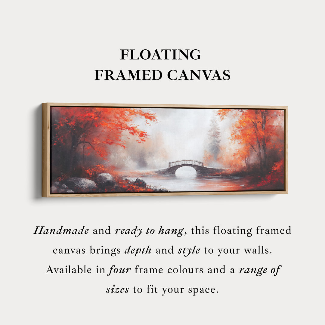 Herfstlandschap Panoramisch Lang Smal Muurkunst Ingelijst Canvas