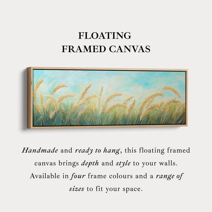 Wheat Field Painting Long Horizontal Above Bed Wall Decor