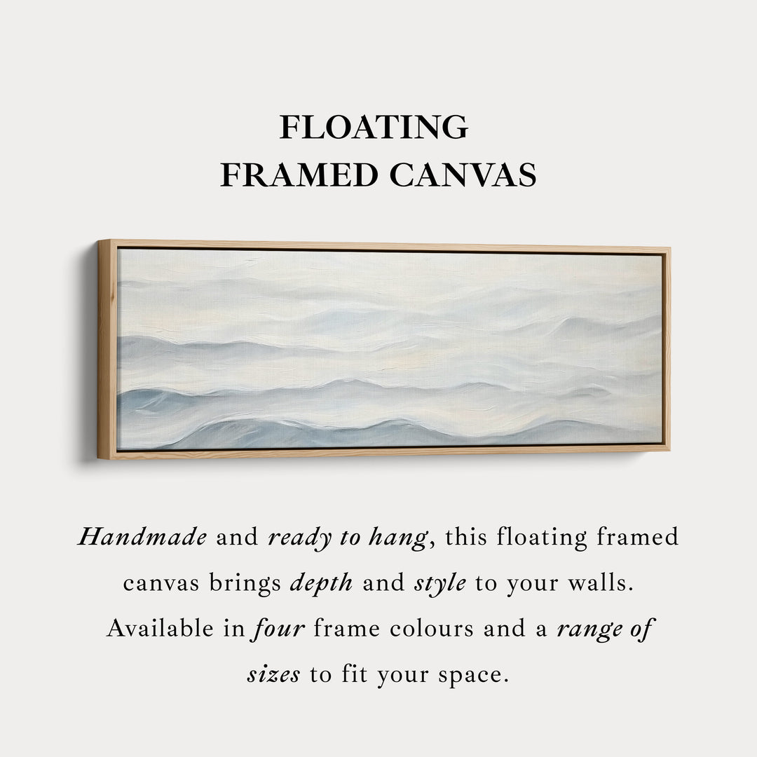 Ocean Waves Boven Bed Muurdecoratie Lange Horizontale Muurdecoratie