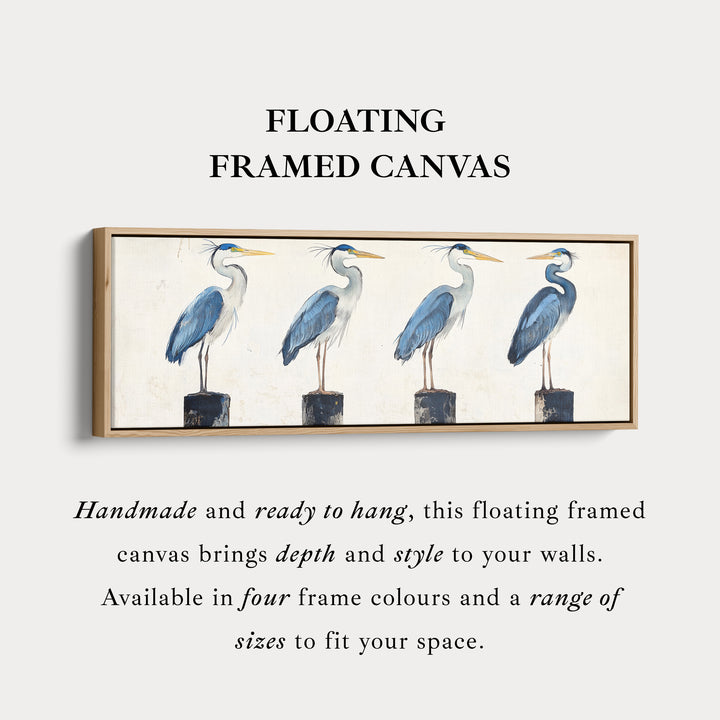 De Reigers Boven Beddecoratie Ingelijste Canvas Wanddecoratie