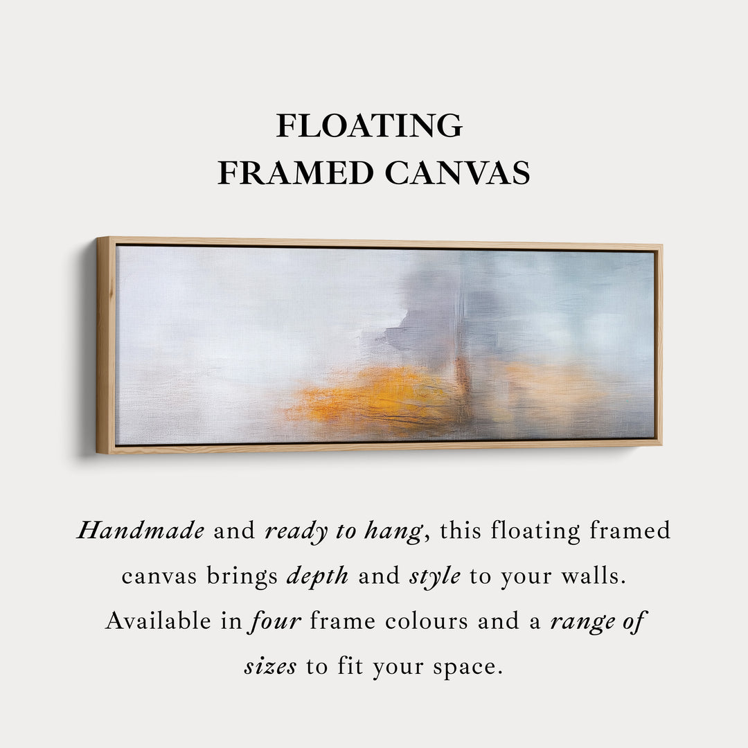 Abstracte grijze en rode panoramische grote ingelijste wanddecoratie