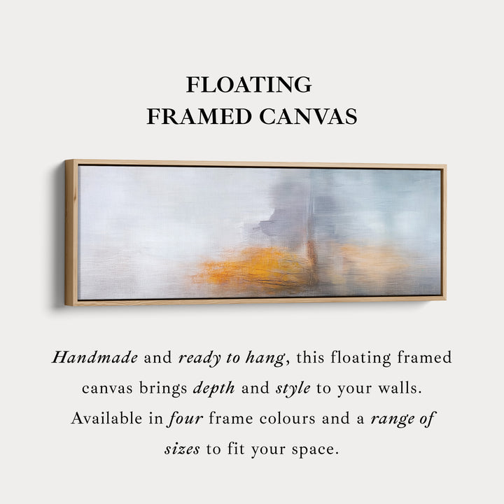 Abstracte grijze en rode panoramische grote ingelijste wanddecoratie