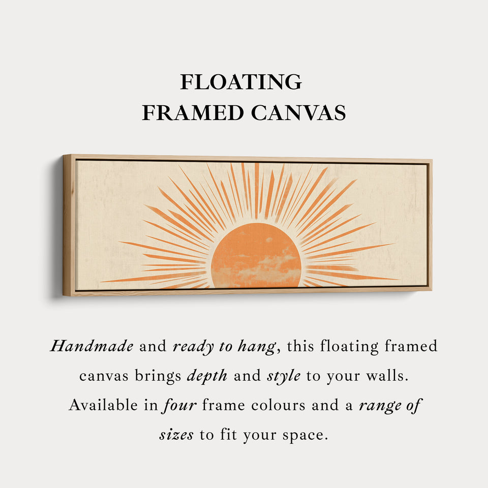 Above Bed Sunset Horizontal Wall Decor Long Narrow