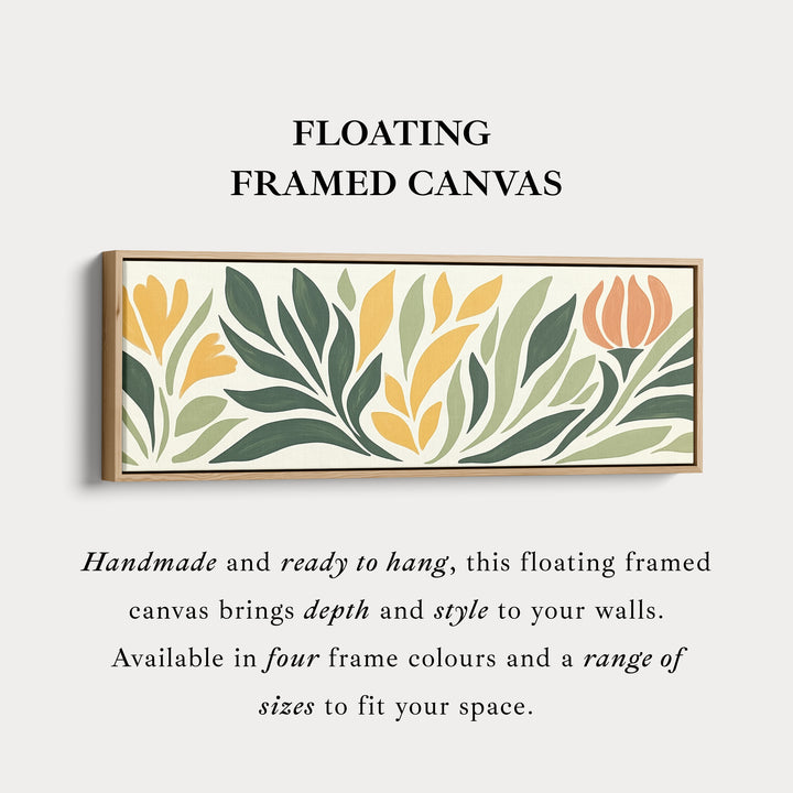 Woonkamer Horizontale Muurkunst Abstract Bloemrijk