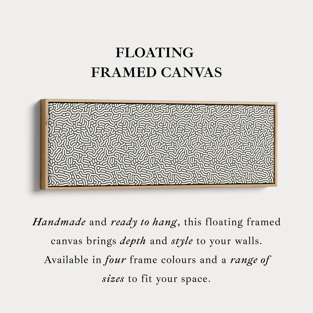 Minimalistische zwarte organische patroon horizontale wanddecoratie