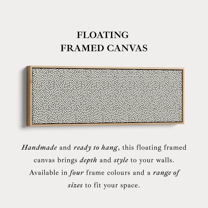 Minimalistische zwarte organische patroon horizontale wanddecoratie