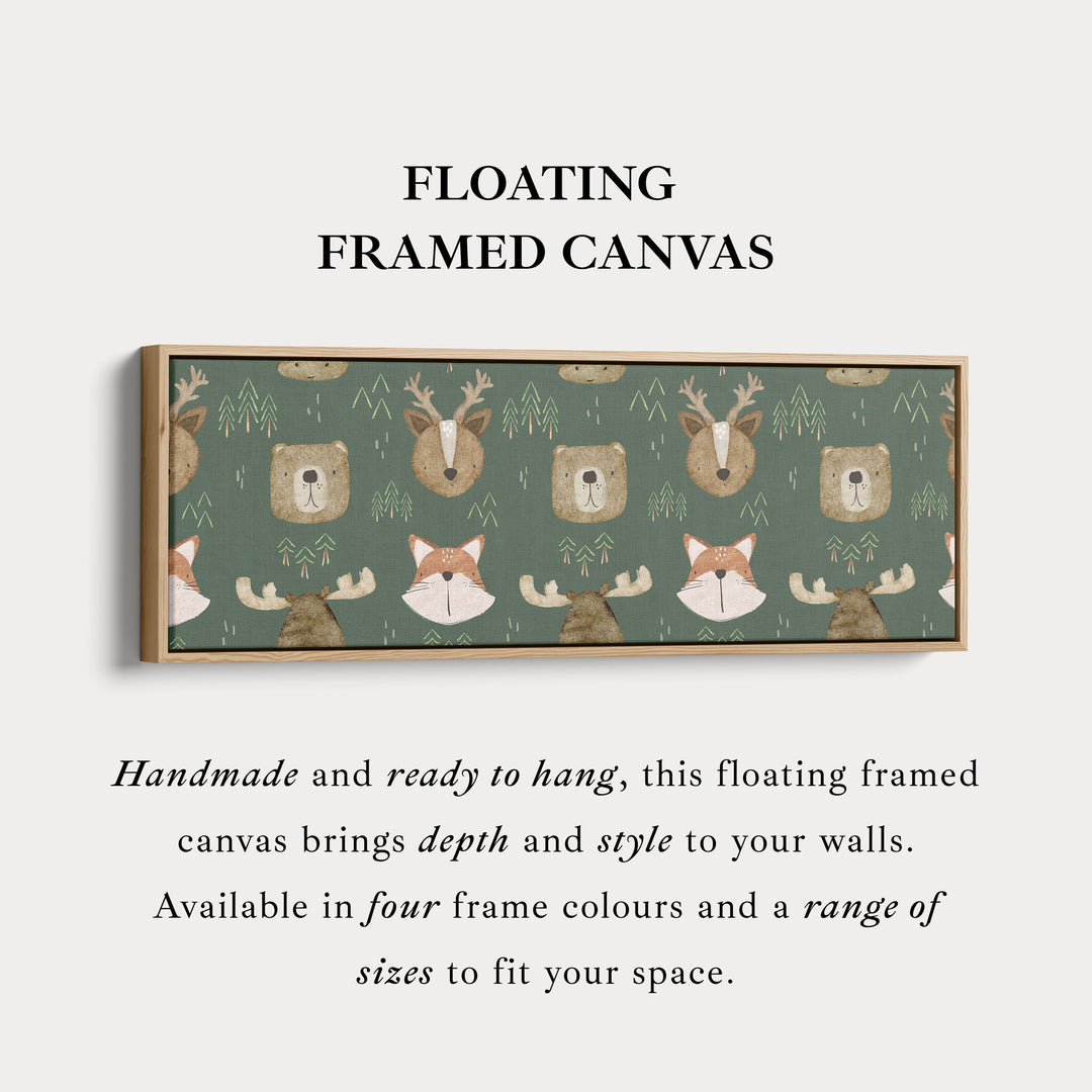 Smalle muurdecoratie voor kinderen met bosdieren