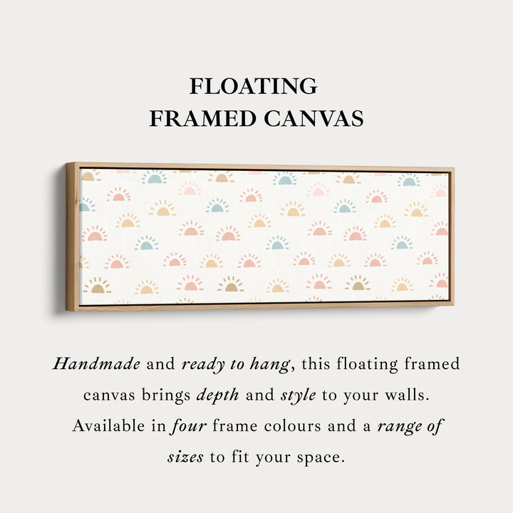 Lange smalle kinderkamer muurdecoratie zon krabbel