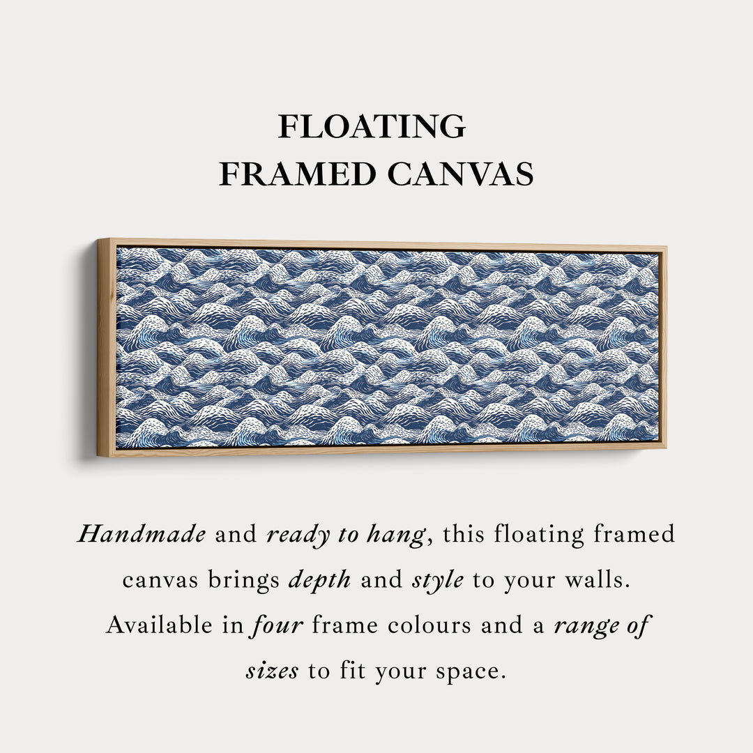 Japandi stijl golf lange smalle horizontale wanddecoratie