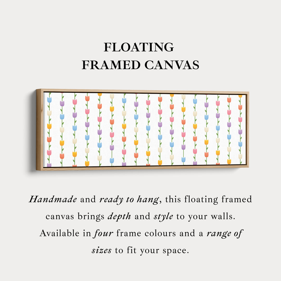 Horizontal Wall Art Colorful Tulips