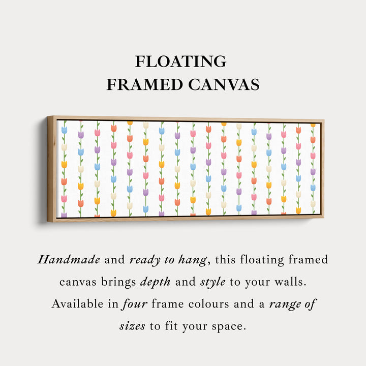 Horizontal Wall Art Colorful Tulips