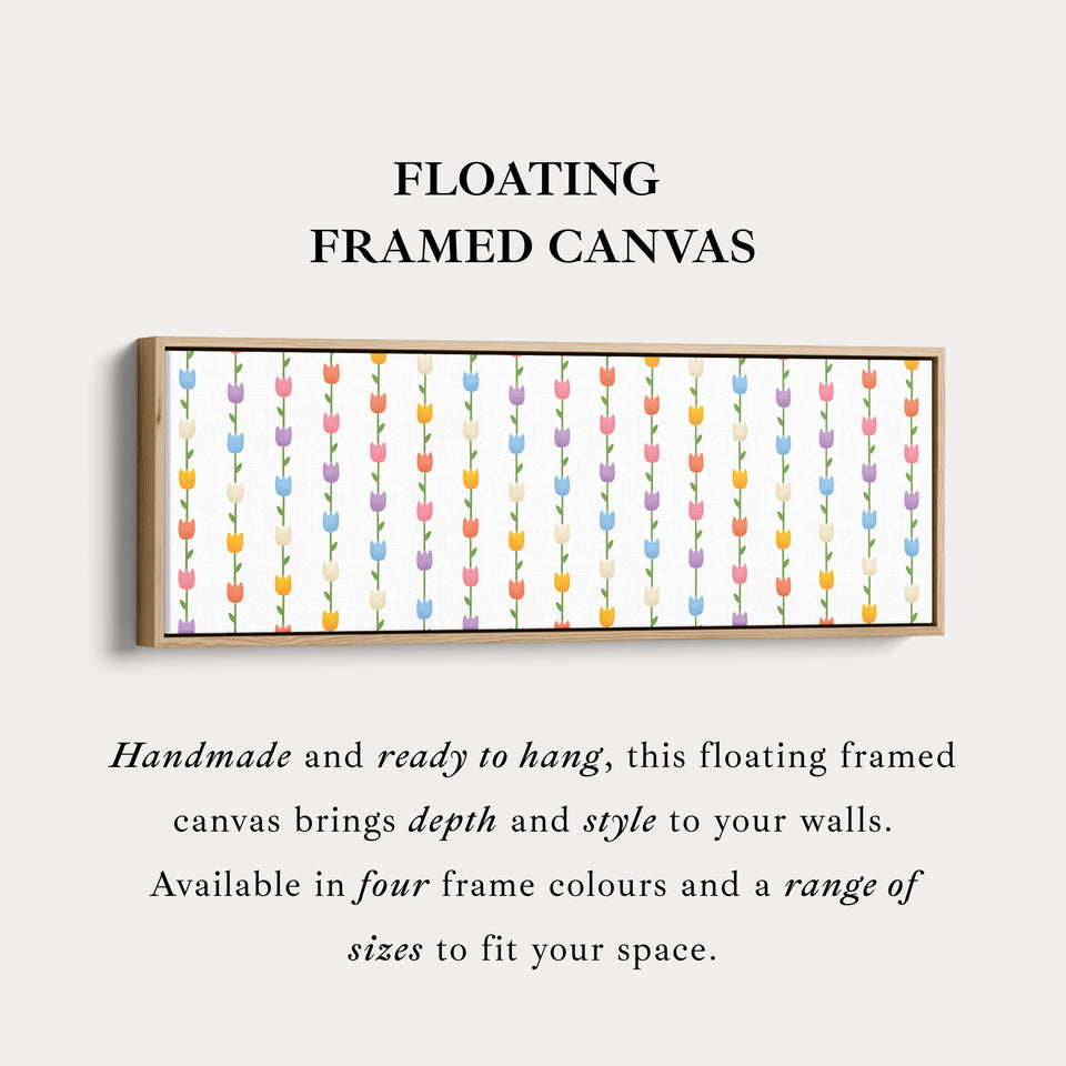 Horizontal Wall Art Colorful Tulips