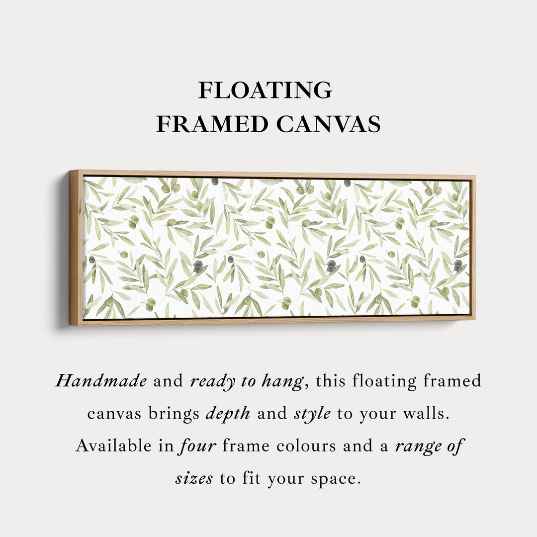 Olijfblaadjes smal lang wanddecoratie