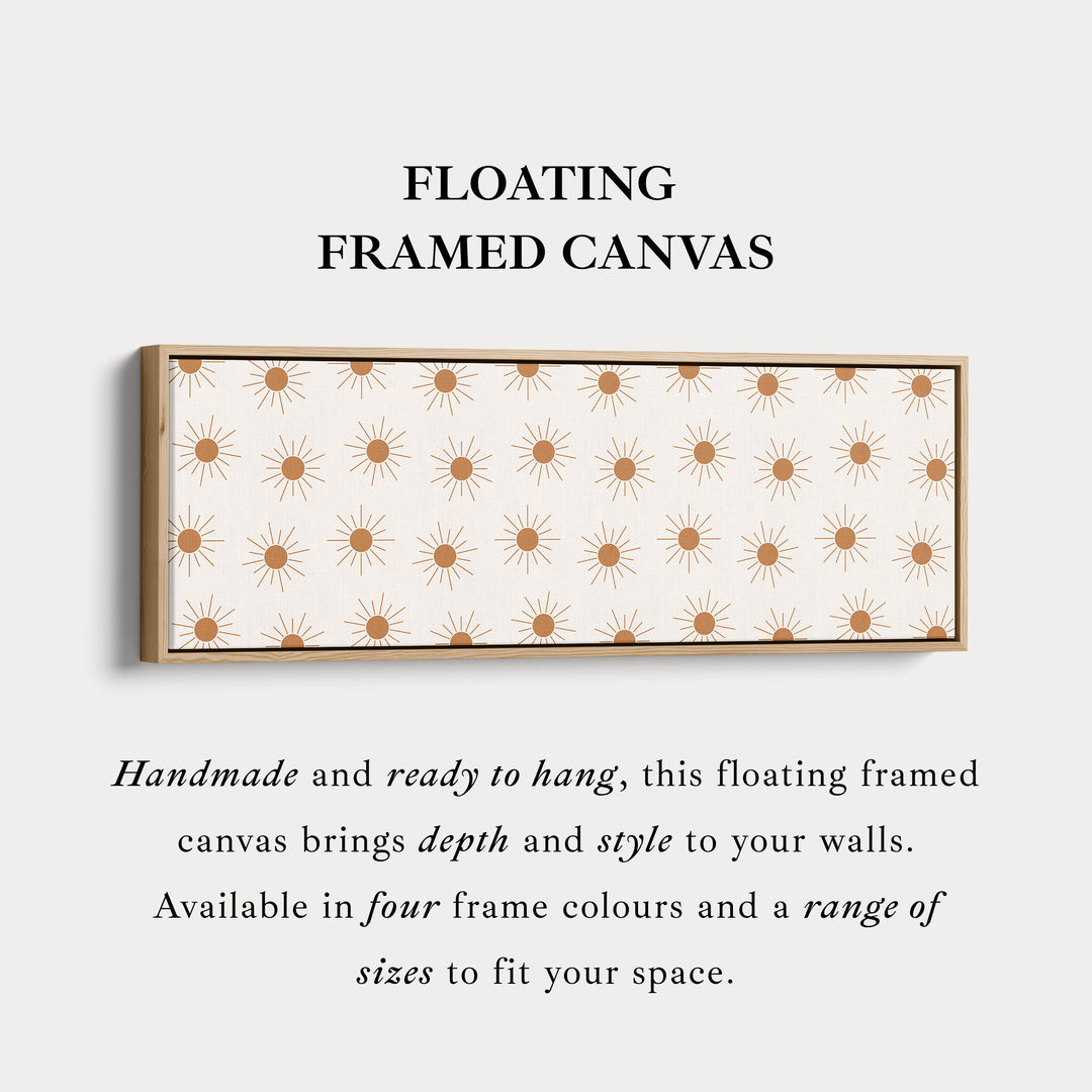 Boho minimalistische zon panoramische slanke wanddecoratie