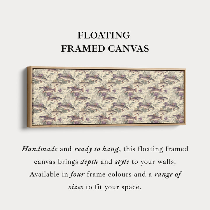 Vintage Fishing Slim Panoramic Narrow Wall Art