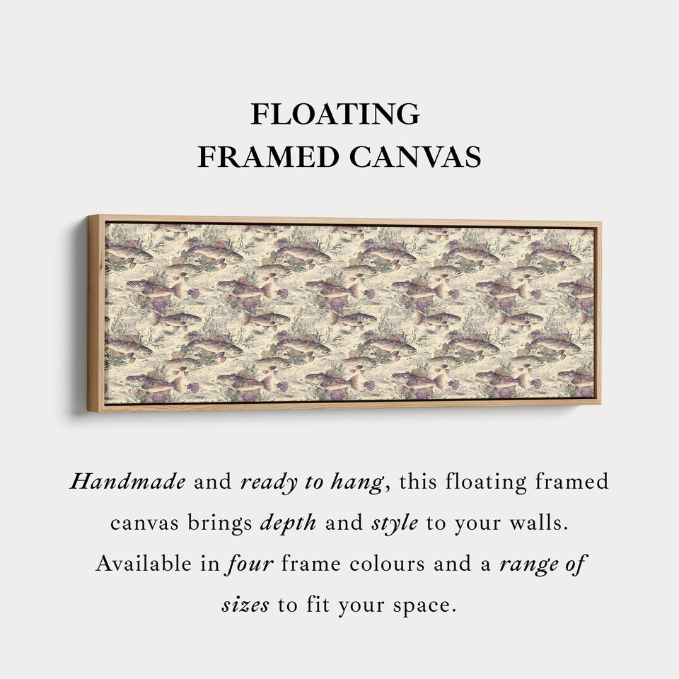Vintage Fishing Slim Panoramic Narrow Wall Art