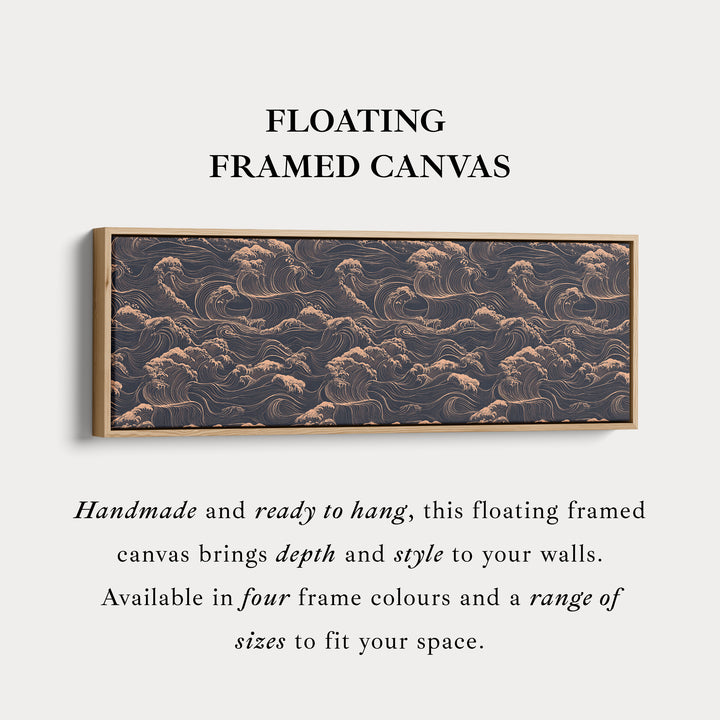 Japanse Golven Lange Horizontale Wanddecoratie