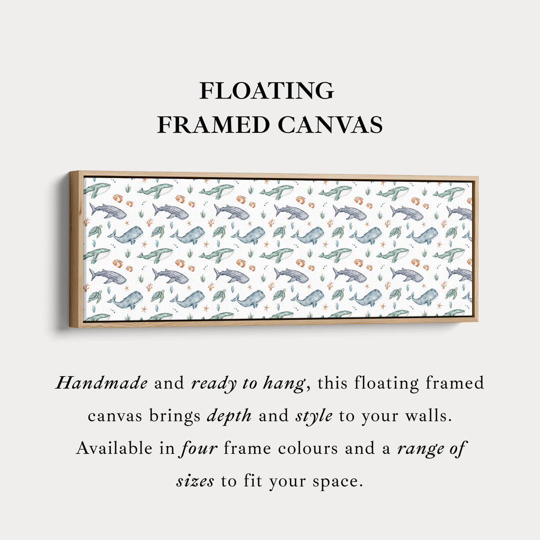 Schattige kinderkamer horizontale wanddecoratie zeedieren