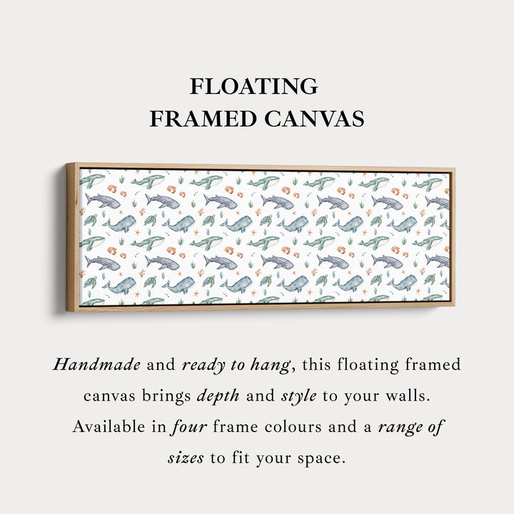 Schattige kinderkamer horizontale wanddecoratie zeedieren