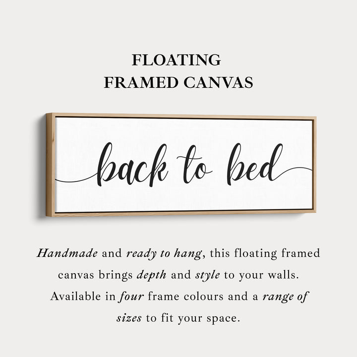 Smalle panoramische wanddecoratie boven het bed 'Terug naar bed'
