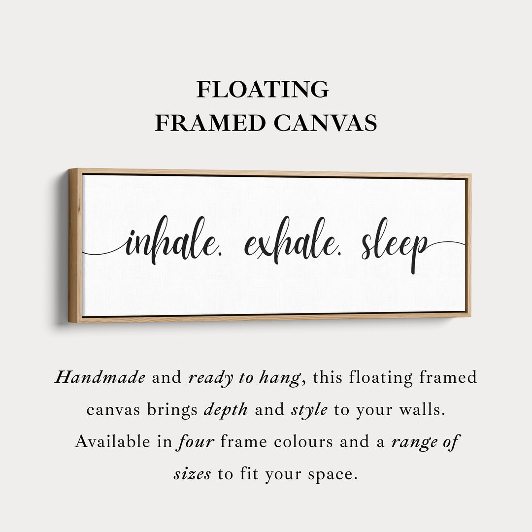 Grote Boven Bed Muurdecoratie Panoramische Kunst 'Inademen Uitademen Slapen'