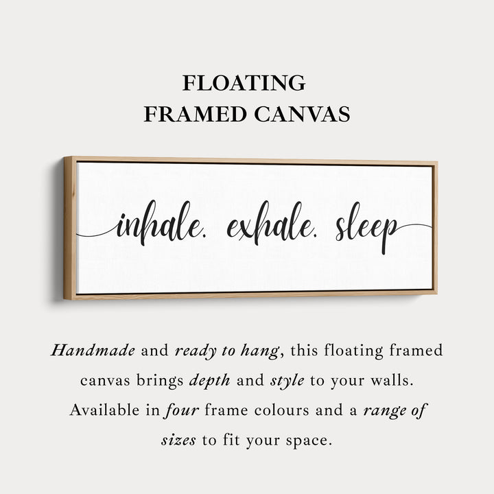 Grote Boven Bed Muurdecoratie Panoramische Kunst 'Inademen Uitademen Slapen'