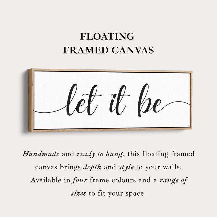 Wanddecoratie boven bed in gastenkamer 'Let It Be'