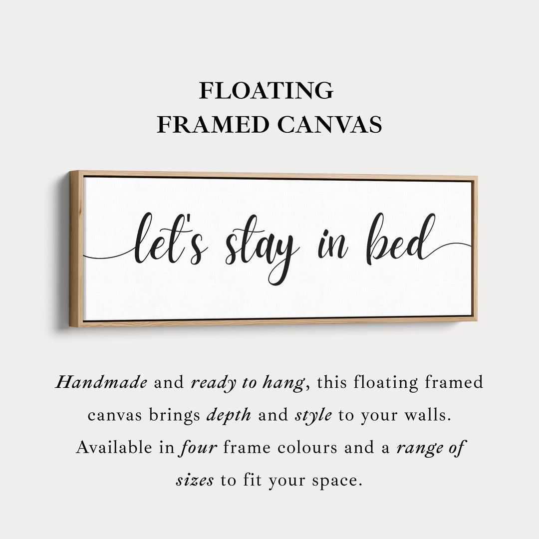 Gastenkamer Slaapkamer Boven Bed Muurdecoratie 'Laten We In Bed Blijven'