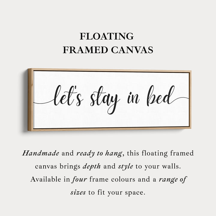 Gastenkamer Slaapkamer Boven Bed Muurdecoratie 'Laten We In Bed Blijven'