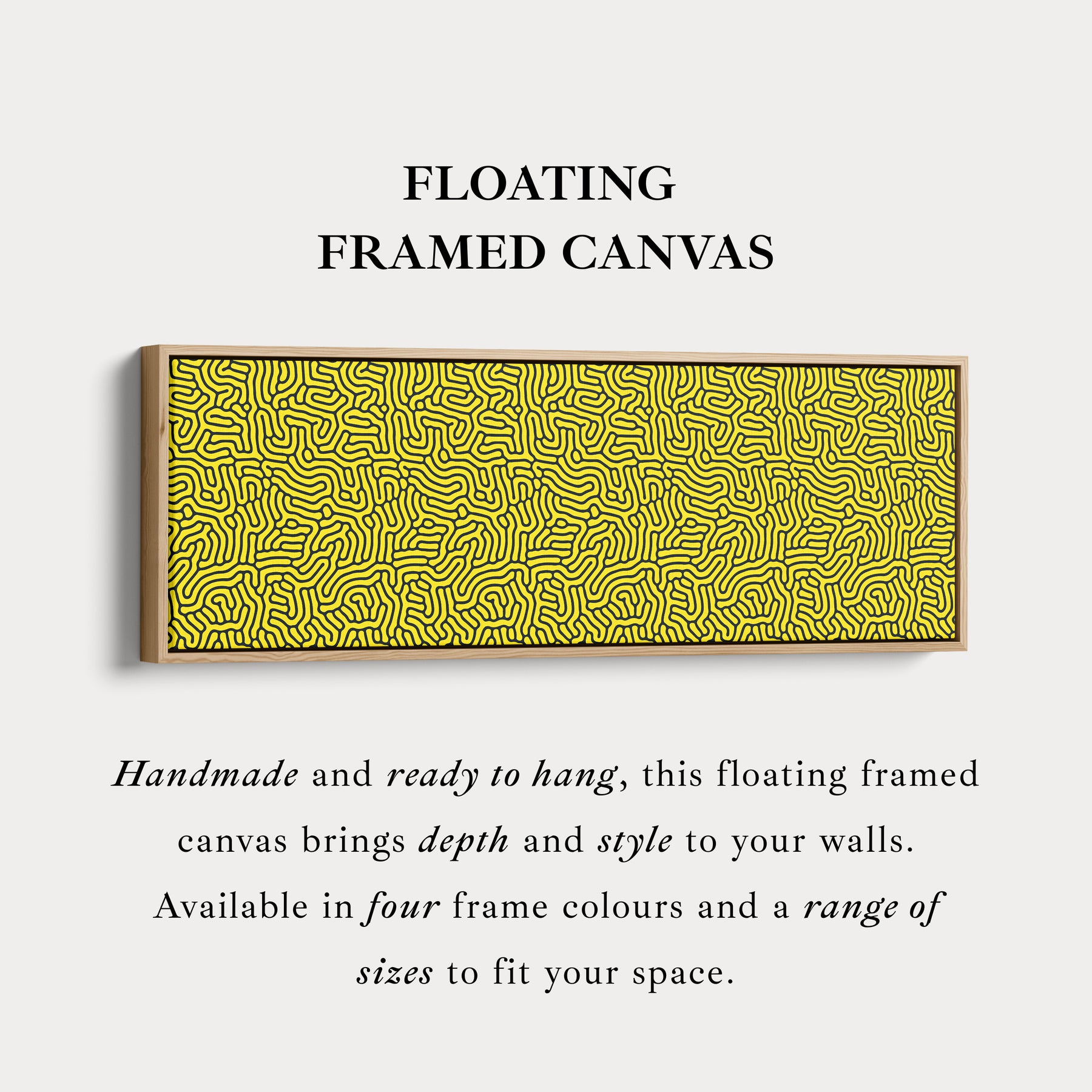 Geel \u0026 Zwart Geometrisch Organisch Patroon Lange Muurkunst – Atelier  Printworks, image size:1800x1800