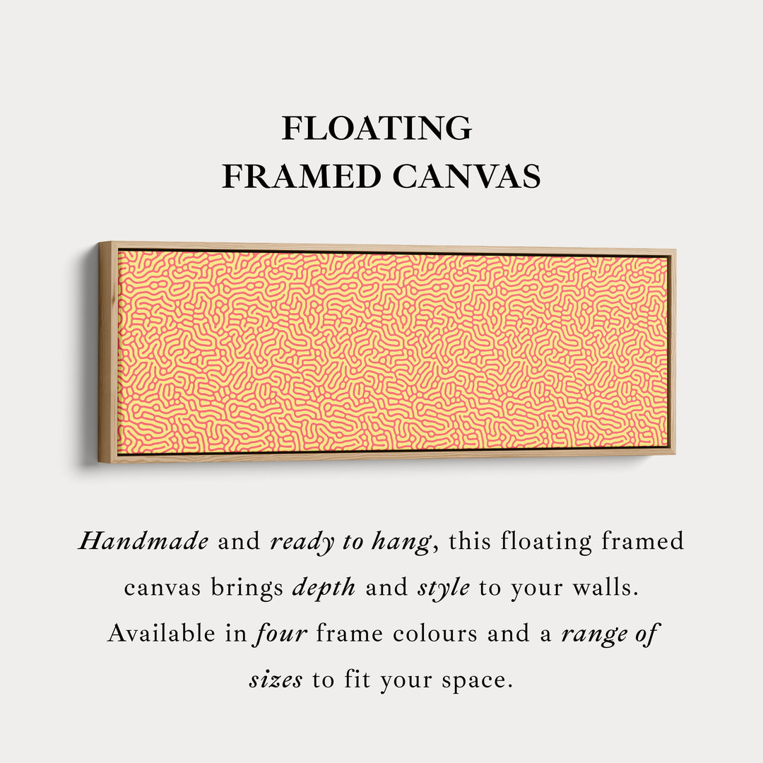 Yellow & Red Geometric Organic Pattern Horizontal Wall Art