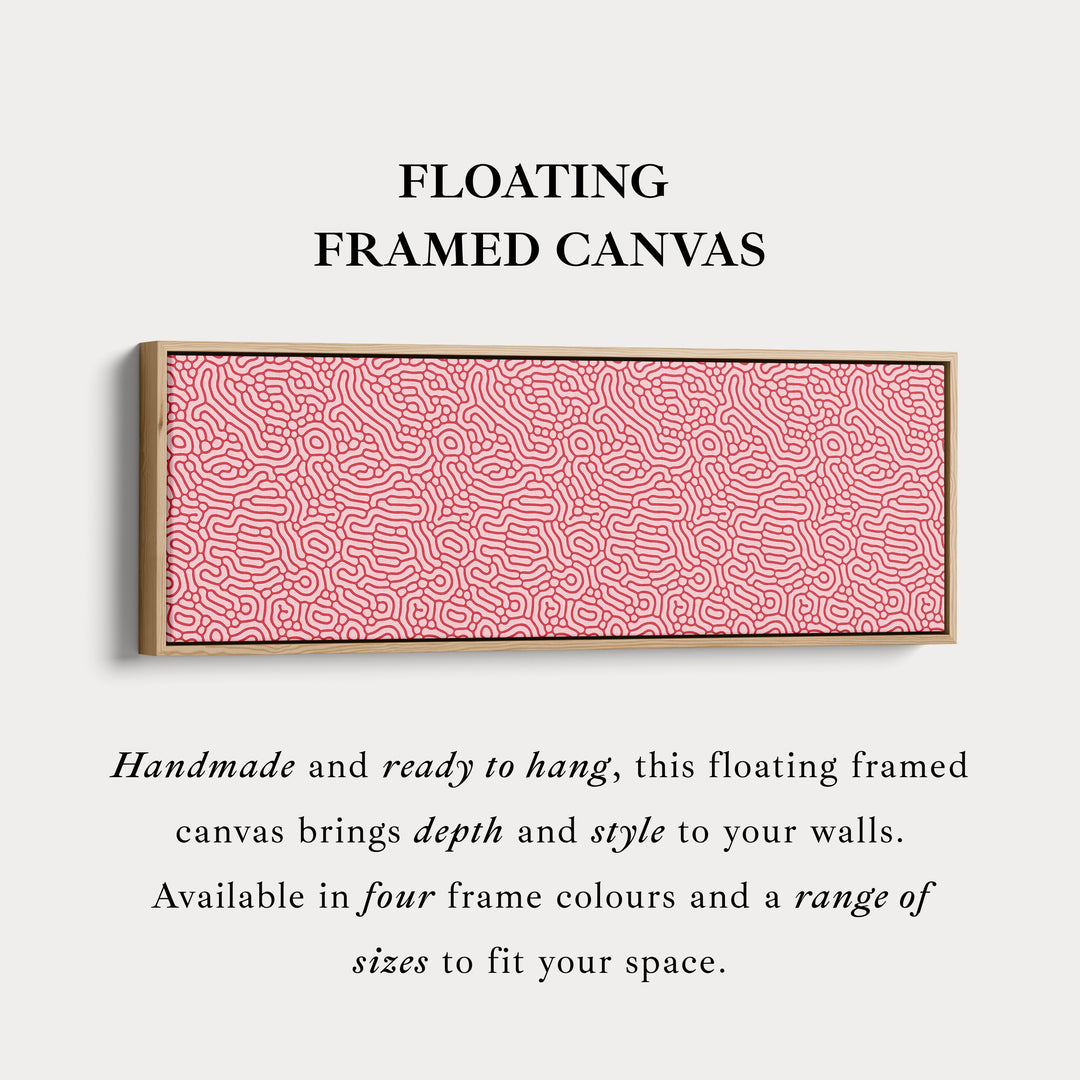 Rood & Roze Organisch Patroon Panoramische Lange Wanddecoratie