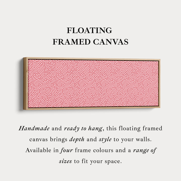 Rood & Roze Organisch Patroon Panoramische Lange Wanddecoratie