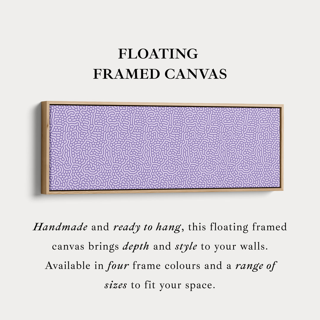 Paarse Organische Patroon Horizontale Lange Wanddecoratie