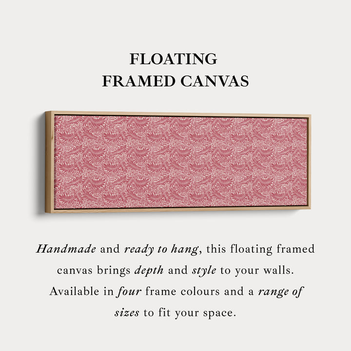 Horizontale smalle wanddecoratie William Morris rode ridderspoor