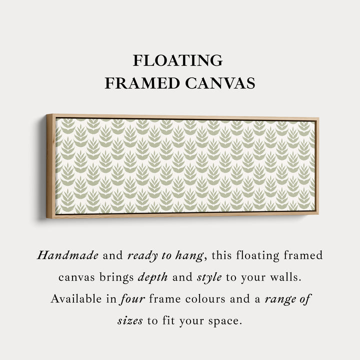 Lange smalle wanddecoratie groene boho bladeren