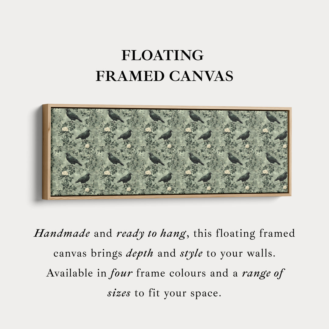 Long Narrow Wall Art Vintage Crow