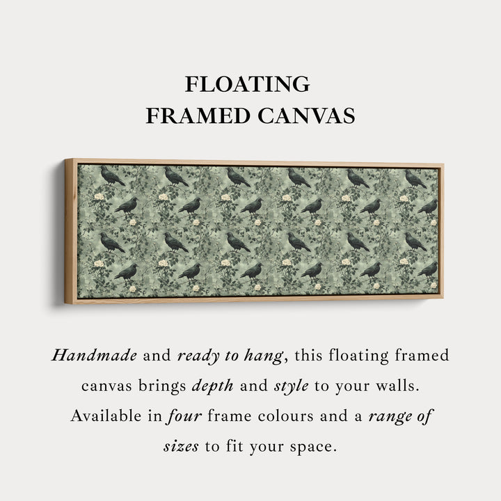 Long Narrow Wall Art Vintage Crow