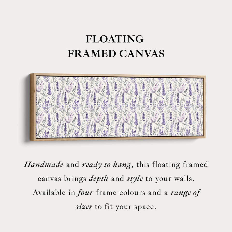 Panoramic Long Narrow Wall Art Lavender