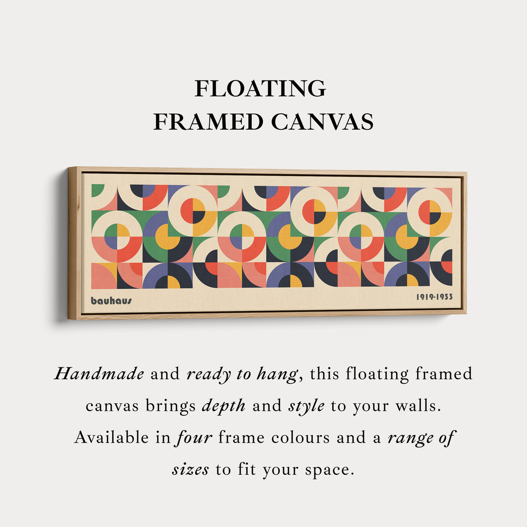 Horizontal Long Wall Art Beige Bauhaus Mid Century