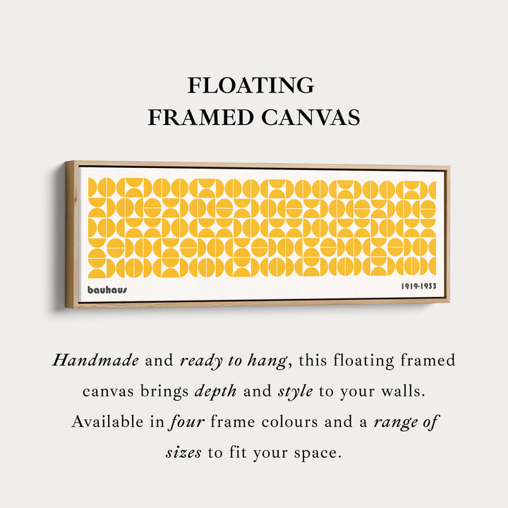 Lange smalle boven bed wanddecoratie oranje Bauhaus