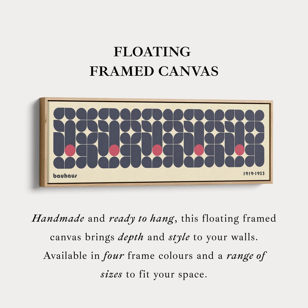 Lang ingelijste wanddecoratie voor logeerkamer modern Bauhaus