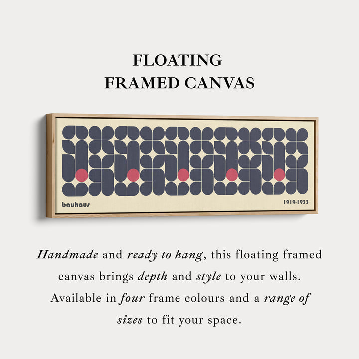 Lang ingelijste wanddecoratie voor logeerkamer modern Bauhaus