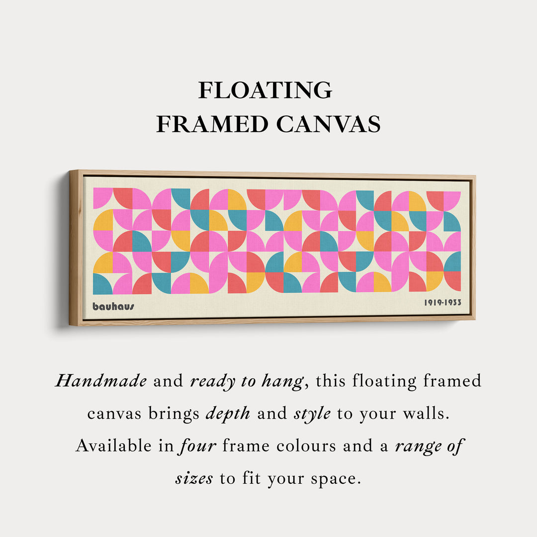 Panoramische woonkamer Bauhaus beige wanddecoratie