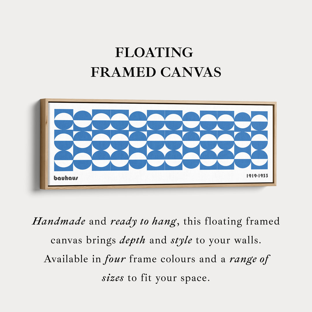 Bauhaus Long Narrow Panoramic Framed Canvas Wall Art