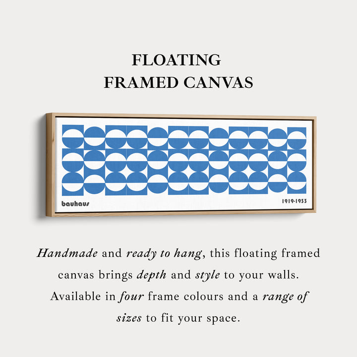 Bauhaus Long Narrow Panoramic Framed Canvas Wall Art