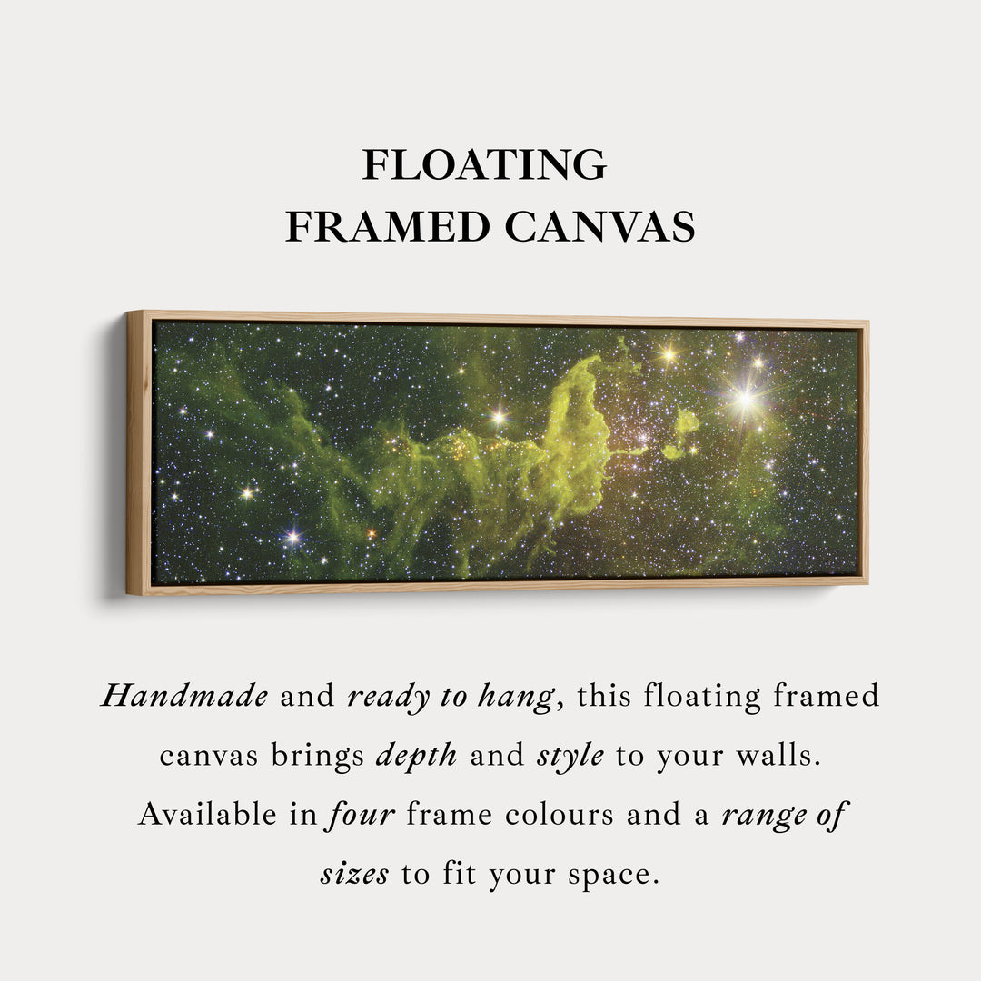 Hubble Nebula Space Photograph Horizontal Framed Narrow Wall Decor