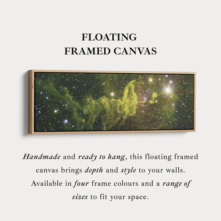 Hubble Nebula Space Photograph Horizontal Framed Narrow Wall Decor
