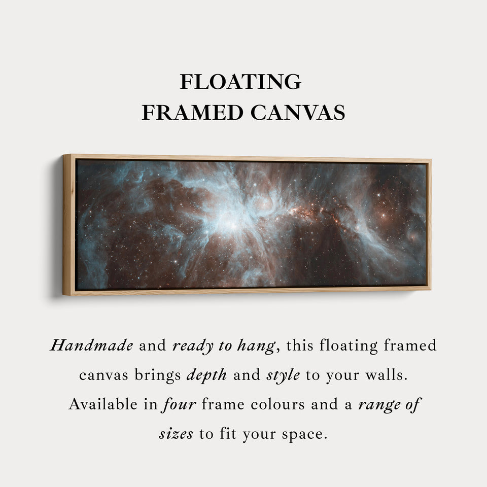 Grande toile horizontale longue encadrée Nébuleuse Hubble NASA décoration murale