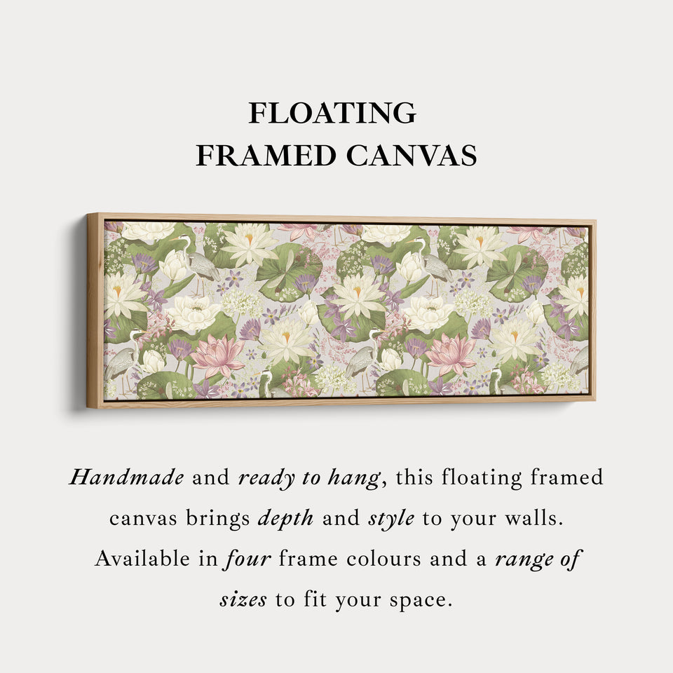 Horizontal Watercolour Iris Flower Botanical Canvas Wall Art